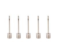 HRLORK 5 piezas de bomba de balón de fútbol, inflación de bola de acero inoxidable, adaptador de válvula de aguja portátil para balón de fútbol, baloncesto, voleibol