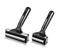 HRLORKC 2 rodillos de goma de goma dura de 4 y 2.2 pulgadas para impresión (negro)