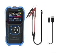 HRM-10 Medidor de resistencia interna de batería profesional, probador de resistencia de voltaje de pantalla LCD digital con conexión Kelvin de 4 cables para pruebas de batería de litio (D)