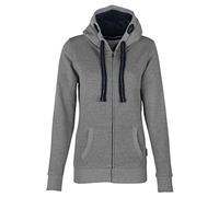 HRM Chaqueta F Sudadera con Capucha, Gris, M para Mujer