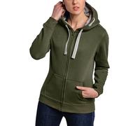 HRM Chaqueta F Sudadera con Capucha, Verde Oliva, M para Mujer