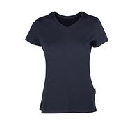 HRM F Camiseta Luxury con Cuello en V para Mujer, Azul Marino, M