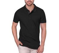 HRM Heavy Stretch M Polo, Negro Black 01-Black, L para Hombre