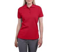 HRM Polo para Mujer Heavy Polo, 100% algodón, Camiseta básica, Lavable hasta 60 °C, Parte Superior de Mujer sostenible, Rojo, M