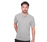HRM Polo Pesado para Hombre, de 100% algodón, Lavable hasta 60 °C, Ropa de Trabajo, Arena, M