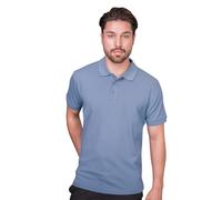 HRM Polo Pesado para Hombre, de 100% algodón, Lavable hasta 60 °C, Ropa de Trabajo, Azul Celeste, XXXXXXL