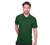 HRM Polo Pesado para Hombre, de 100% algodón, Lavable hasta 60 °C, Ropa de Trabajo, Verde Botella, S