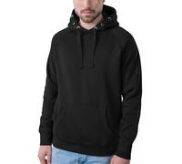 HRM Sudadera con Capucha Unisex de Primera Calidad con Capucha I Comercio Justo para Mujeres y Hombres, 320 g/m², de 70% algodón y 30% poliéster Reciclado, Negro, L