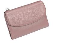 HRMCMX Cartera unisex de piel de guijarro, carteras pequeñas para mujer, monedero de piel auténtica con tarjetero de crédito, monedero plegable multicolor delgado para hombres y mujeres, uso diario
