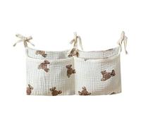 HRODA Bolsas para colgar en la mesita de noche, bolsa de almacenamiento para biberones de leche, bolsa de almacenamiento para cuna, bolsa de pañales para bebé, dormitorio, litera, bolsa organizadora