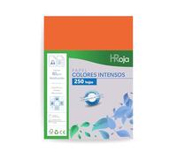 HRoja - Folios Colores Intensos A4 80 gr, 250 hojas, Papel Multifunción apto Impresoras Inkjet y Láser - 210 x 297 mm - Ideal para Oficina, Hogar, Manualidades y Origami (Naranja Intenso)