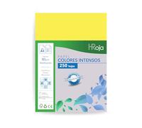 HRoja - Folios Colores Intensos A4 80 gr, 250 hojas, Papel Multifunción apto Impresoras Inkjet y Láser - 210 x 297 mm - Ideal para Oficina, Hogar, Manualidades y Origami (Amarillo Intenso)