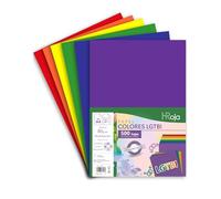 HRoja - Folios Colores LGBTI A4 80 gr, 500 hojas, Papel Multifunción apto para Impresoras Inkjet y Láser - 210 x 297 mm - Ideal para Oficina, Hogar y Proyectos Artísticos como Origami