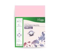 HRoja - Folios Colores Pastel A4 80 gr, 250 hojas, Papel Multifunción apto Impresoras Inkjet y Láser - 210 x 297 mm - Ideal para Oficina, Hogar, Manualidades y Origami (Rosa Pastel)