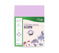 HRoja - Folios Colores Pastel A4 80 gr, 250 hojas, Papel Multifunción apto Impresoras Inkjet y Láser - 210 x 297 mm - Ideal para Oficina, Hogar, Manualidades y Origami (Violeta Pastel)
