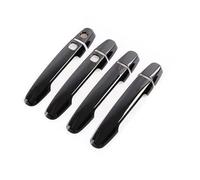 HRQCTIM Embellecedor Cromado Negro Brillante Para Manija De Puerta De Coche Para Peugeot 108 2014 2015 2016 2017 2018 2019(Black 2 Buttons)
