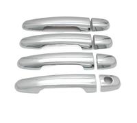 HRQCTIM Embellecedor Cromado Negro Brillante Para Manija De Puerta De Coche Para Peugeot 108 2014 2015 2016 2017 2018 2019(Silver 0 Button)
