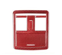 HRQCTIM Luz Lectura Techo Coche Para Chrysler 300 300C 2005 2006 2007 Adhesivo Decorativo Para La Luz Lectura Caja Almacenamiento Superior Fibra Carbono Del Interior Coche (SET RED)