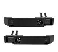 HRQCTIM Panel De Manija De Puerta Exterior, Pasamanos De Agarre Con Reposabrazos Para LAND ROVER Para Defender 90 110 130 1990-2016(2 piezas Negro,LHD)