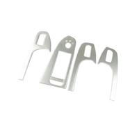 HRQCTIM Para A4 B8 LHD Interior Reposabrazos Manija Pegatina Puerta Ventana Elevador De Vidrio Botón Moldura De Cubierta De Marco