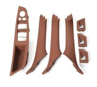 HRQCTIM Para Serie 5 F10 F11 520i 523i 525i 528i 530i Manija De Puerta Interior De Coche Reposabrazos Panel Cubierta Embellecedora De Tirar Set RHD LHD (Red Brown LHD)
