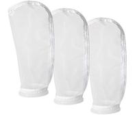 HRTFILTERS 4 pulgadas 400 micrones anillo acuario agua nailon monofilamento filtro de malla bolsa de calcetines - paquete de 3 (400 micrones 4 pulgadas x 14 pulgadas)