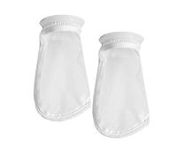 HRTFILTERS Anillo de 50 micrones de 4 pulgadas, malla corta de nailon de 9 pulgadas, bolsa de filtro de 4 pulgadas, bolsa de calcetín para acuario marino (paquete de 2, 50 micrones 4 x 9 pulgadas)