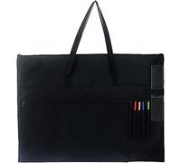 HRTLSS Bolsa para tablero de dibujo, funda de lona impermeable para artistas, dibujo, bocetos, pintura, arte, funda de transporte, para obras de arte, bocetos, dibujos, fotografía, póster, Black