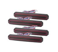 HRTLSS Luz Trasera antiniebla 12V 24V Coche Camión Señales De Giro Fluctuantes Luces Freno 3 En 1 Luz Trasera Indicador Flash RV ATV UTV Parada Rojas Y Amarillas(4pcs 87Leds 220mm)