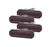 HRTLSS Luz Trasera antiniebla 12V 24V Coche Camión Señales De Giro Fluctuantes Luces Freno 3 En 1 Luz Trasera Indicador Flash RV ATV UTV Parada Rojas Y Amarillas(4pcs 45Leds 125mm)