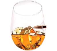 HRTLSS Vasos de Whisky, Vasos de Bala de Vidrio de borosilicato Alto, para Whisky, Bourbon y Whisky escocés, restaurantes adecuados y Regalo de cumpleaños para el hogar (A)