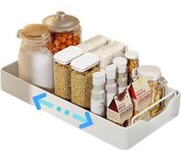 HRTS cajones extraibles para Cocina Cajón Telescópico Cocina Cajón Deslizante para Alacena, Cajón de Cocina Extensible Desplegable, Sin Necesidad de Taladrar Ni Clavar,20cm x 43cm x 7cm