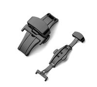 HRTUFN MIUYTRN Hebilla automática de Acero Inoxidable for Correa de Reloj de 16 mm, 18 mm, 20 mm, 22 mm y 24 mm. Herramienta de reemplazo. cuicui(Schwarz,18mm)