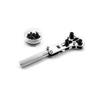 HRTUFN MIUYTRN Herramienta de reparación de Relojes, Resistente al Agua, Tornillo, abridor de Caja Trasera Ajustable, Llave extractora, Prensa de batería, Cierre cuicui(34mm Sliver)