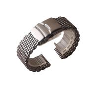HRTUFN Special End Loose Mesh 18mm 20mm 22mm 24mm Watch Accessories Safety Buckle Deployment(24mm)
