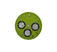 HRTUFN WCC00816 Cronógrafo Multifuncional Modificado de Tres Registros con Esfera VK63 29,5 mm, sin Accesorios Luminosos for Relojes Movimiento(NO-Logo-Green)