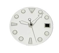 HRTUFN WCC00816 Esfera de 28,5 mm for Reloj NH35 + Juego manecillas Luminosas Verdes BGW9/C3, Accesorios for reparación Movimiento mecánico(Bianco)
