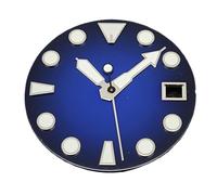 HRTUFN WCC00816 Esfera de 28,5 mm for Reloj NH35 + Juego manecillas Luminosas Verdes BGW9/C3, Accesorios for reparación Movimiento mecánico(BLU)