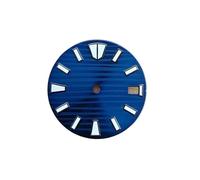 HRTUFN WCC00816 Esfera de Reloj 28,5 mm for NH35, NH36, 4R36, 7S26, Movimiento con patrón Solar, Esfera Verde Luminosa, Piezas reparación(Dark Blue)