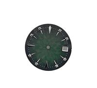 HRTUFN WCC00816 Esfera de Reloj 29 mm con Calendario único, Esfera NH35 modificada for Movimiento mecánico NH35/NH36, Piezas Bricolaje(Black Green)
