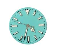 HRTUFN WCC00816 Esfera de Reloj 29 mm + Juego manecillas Luminosas Verdes, 369 Caras, Accesorios for Movimiento NH35/NH36/8215/2813(Light Blue NH35 NH36)