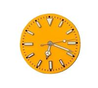 HRTUFN WCC00816 Esfera de Reloj 29 mm + Juego manecillas Luminosas Verdes, 369 Caras, Accesorios for Movimiento NH35/NH36/8215/2813(Yellow for 8215 2813)