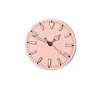 HRTUFN WCC00816 Esfera de Reloj 29 mm + Juego manecillas Luminosas Verdes, 369 Caras, Accesorios for Movimiento NH35/NH36/8215/2813(Pink for 8215 2813)