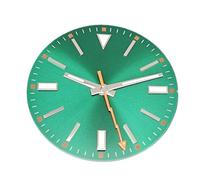 HRTUFN WCC00816 Esfera de Reloj con Escala elevada 29 mm + manecillas Luminosas Verdes diseño Rayo for Movimiento 8215/8200/8205/821A/2813/3804(Verde)