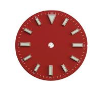 HRTUFN WCC00816 Esfera de Reloj esmaltada 28,5 mm con esferas Luminosas Verdes for Movimientos NH35/ETA2836/8215/2813(Red)