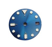 HRTUFN WCC00816 Esfera de Reloj Mate con marcadores Triangulares Verdes 28,5 mm y Efecto Rayos Sol for Movimiento NH35/NH36, Accesorios modificados, sin Logotipo(A3 Blue Sunburst)