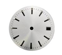 HRTUFN WCC00816 Esfera de Reloj modificada 28,5 mm con Rayas y diseño uñas, Sencilla, sin luminosidad, Accesorios for Relojes Hombre Movimiento NH35/NH36/4R/7S(Sunburst White)