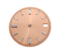 HRTUFN WCC00816 Esfera de Reloj NH35 28,5 mm con Efecto Sol Multicolor, sin Piezas Luminosas, Movimiento NH35A/NH36, Logotipo(Rose)