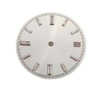 HRTUFN WCC00816 Esfera de Reloj NH35 28,5 mm con Efecto Sol Multicolor, sin Piezas Luminosas, Movimiento NH35A/NH36, Logotipo(Silver)