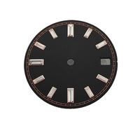 HRTUFN WCC00816 Esfera de Reloj NH35 28,5 mm con Efecto Sol Multicolor, sin Piezas Luminosas, Movimiento NH35A/NH36, Logotipo(Black Rose Nail)